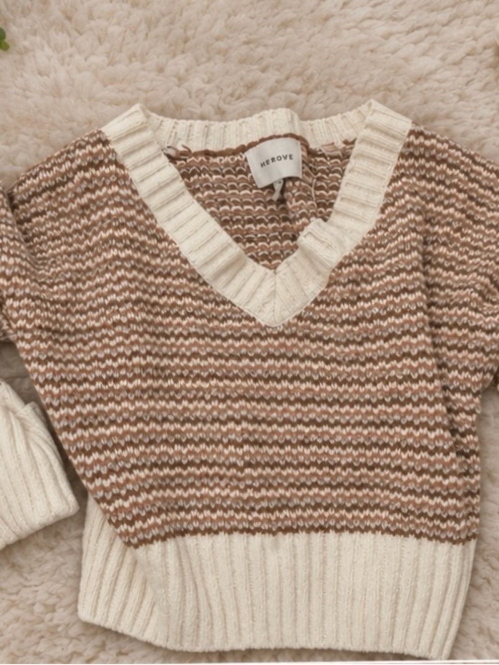 Fluffy knitted sweater